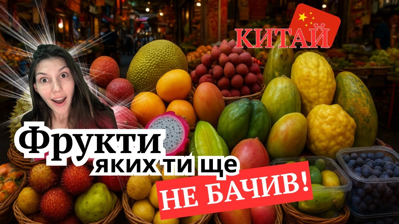 ШОК на китайському ринку 😱 Екзотичні фрукти, яких я ніколи не бачила! | Ціни здивують