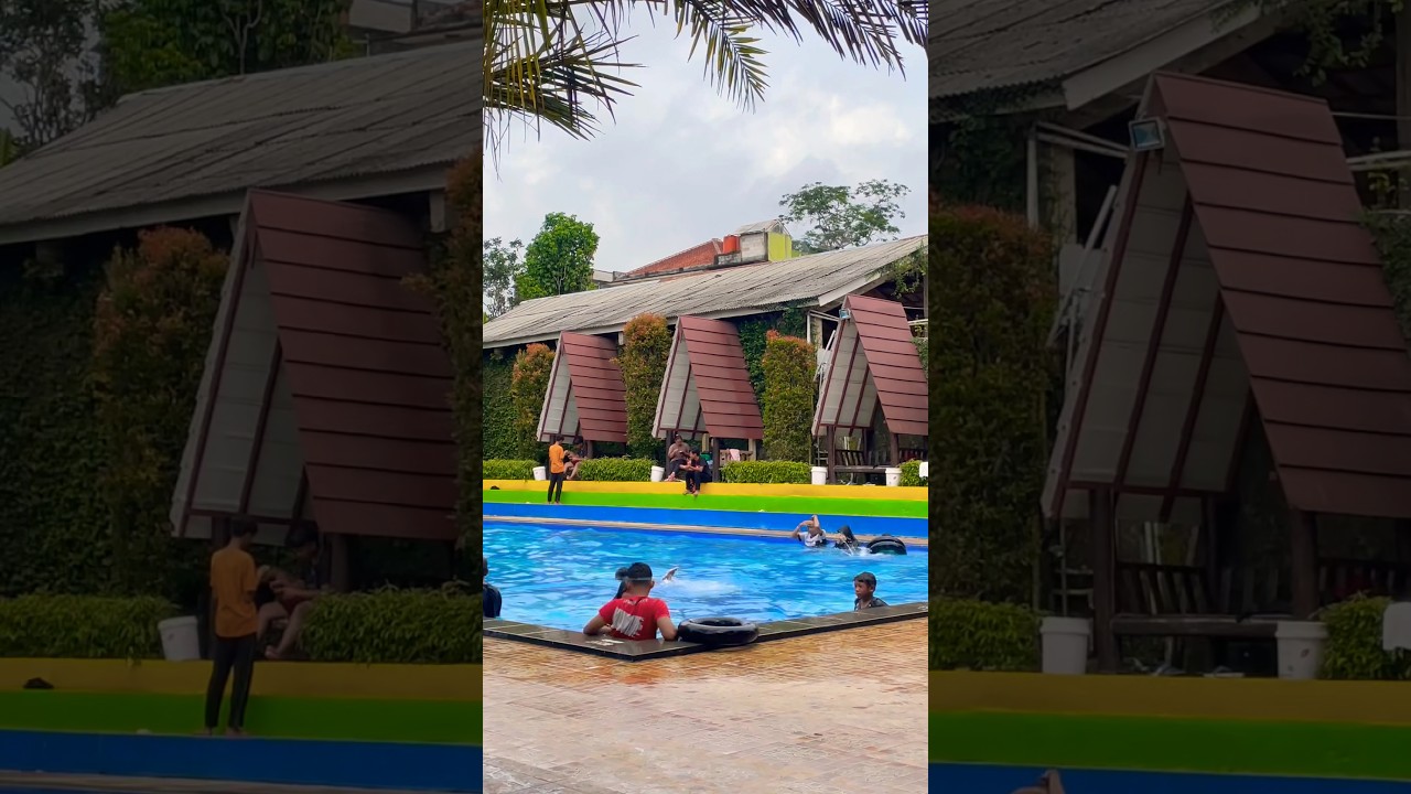 REKREASI PAPORIT✨KOLAM RENANG QUEEN CIANJUR SELATAN #shortsvideo