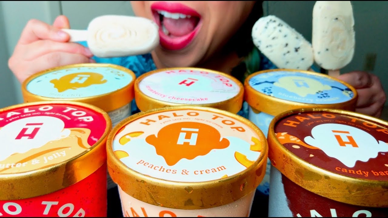 ASMR Halo Top ICE CREAM 😇 Whole Pints & Pops 먹방 *whispering* suellASMR
