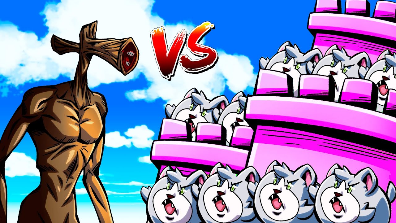 SIREN HEAD VS EJÉRCITO DE ACENIX 😱🐱 ¡Los GATOS CONQUISTARAN el MUNDO!