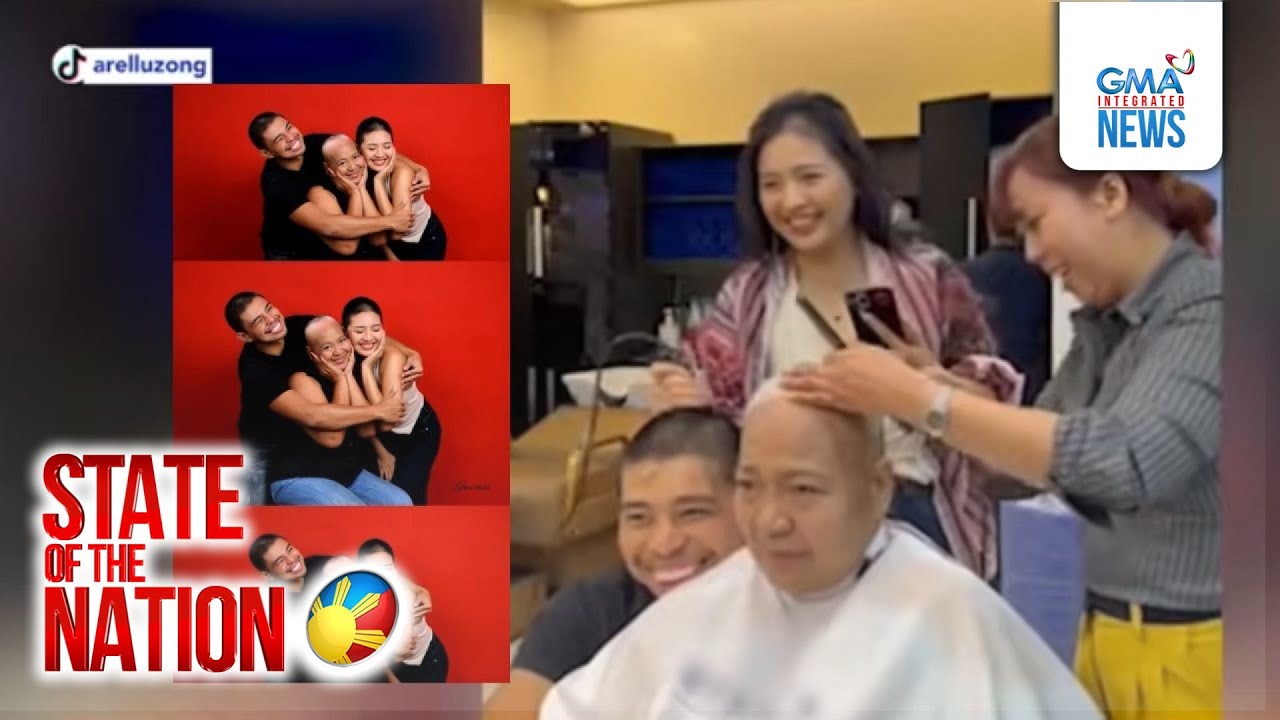 Mga anak na sumabay magpakalbo sa ina nilang lumalaban sa cancer, umantig sa mga netizen | SONA
