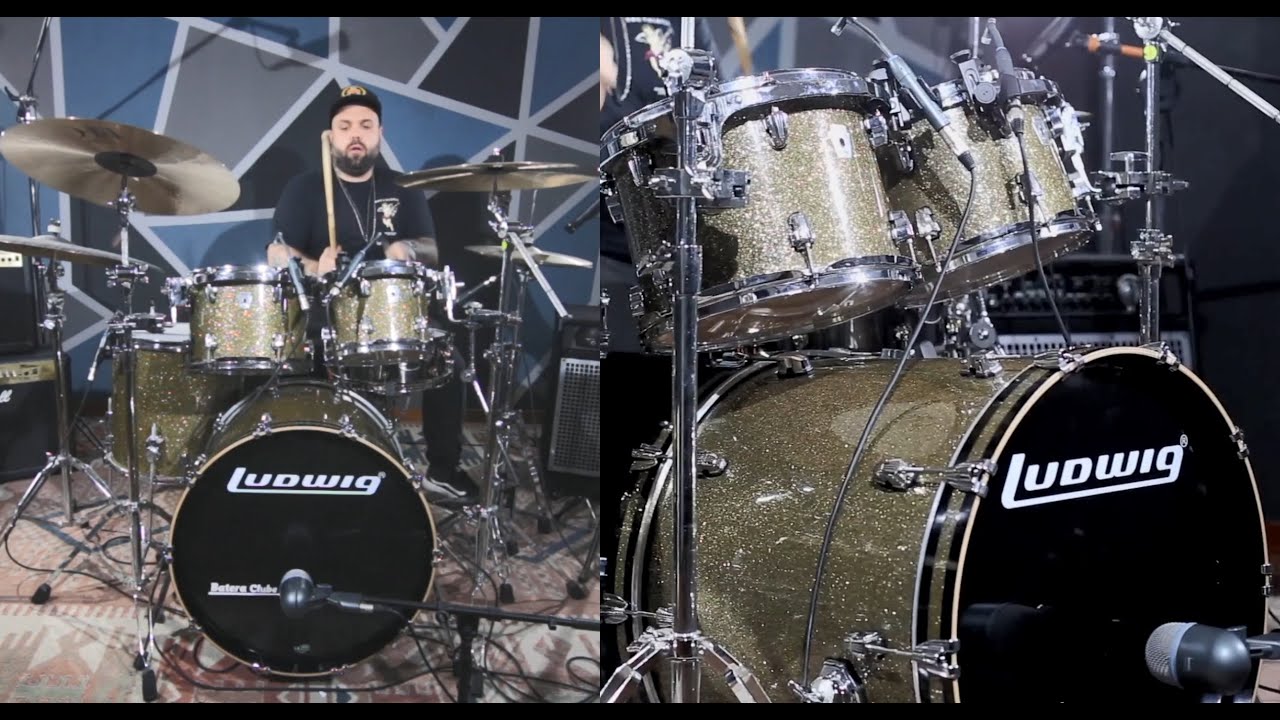 LUDWIG Keystone Titanium Glitter Made in USA com Renan Garcia