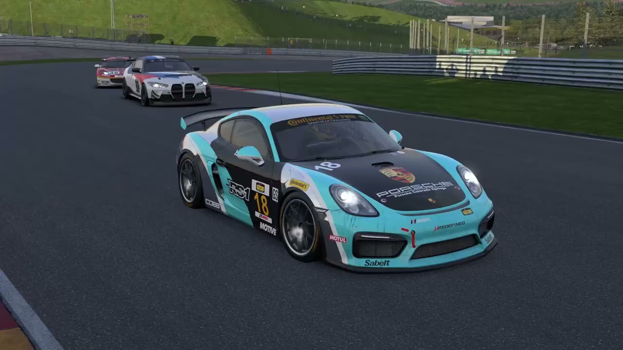 Race without feedback, but it was fun =) RaceRoom Racing (Sachsenring) race Porsche Cayman GT4 CS MR