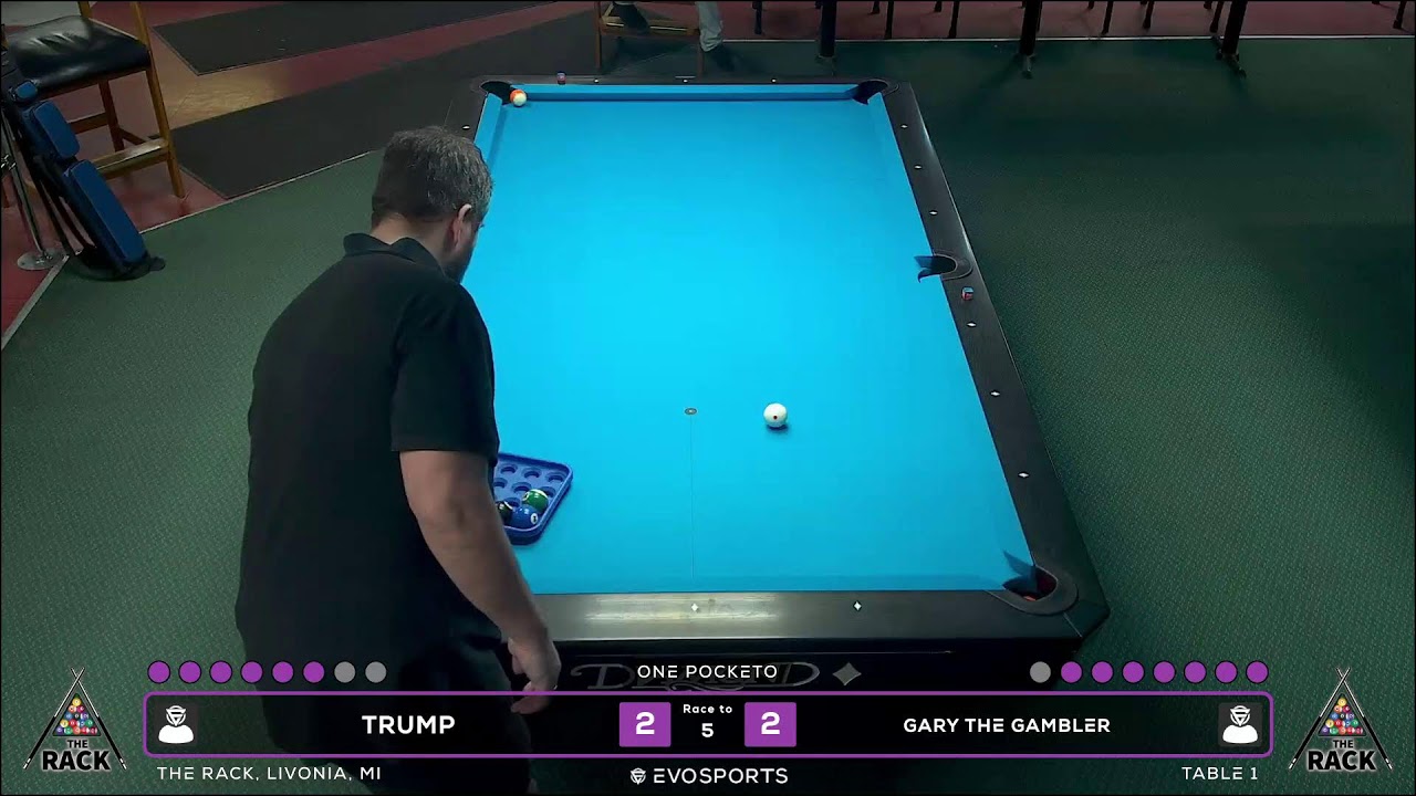 TRUMP vs GARY THE GAMBLER - THE RACK - TABLE 1 | EvoSports
