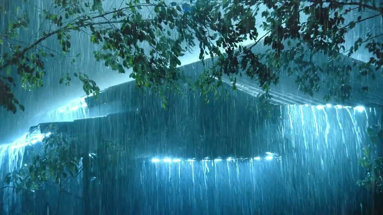 99% Get Rid of Stress & Sleep Soundly | Heavy Rain & Deep Thunder on Tin Top to Reduce Stress