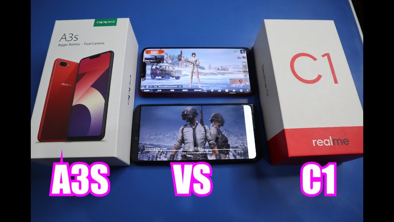 Oppo A3S VS Realme C1 (PUBG,Camera,Battery) - Which is the best???