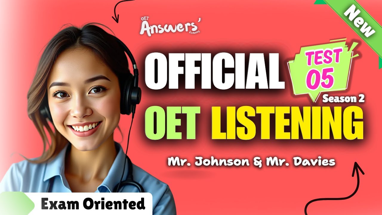OET LISTENING TEST 29.05.2025 | #oet #oetexam #oetnursing #oetlisteningtest