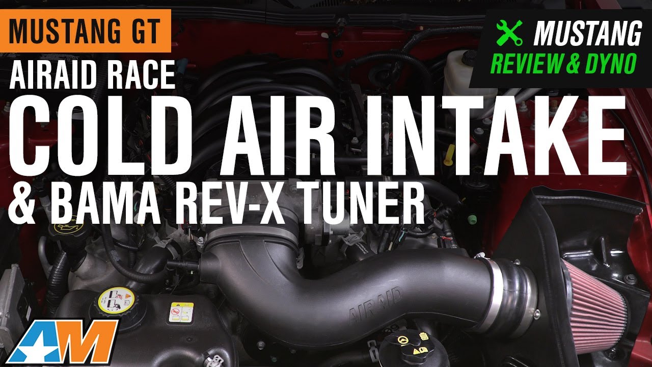 2005-2009 Mustang GT Airaid Race Cold Air Intake & BAMA Rev-X Tuner Review & Dyno