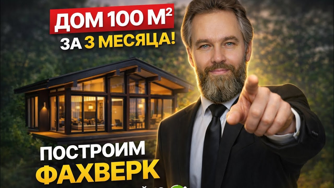 Дом 100 м² за 10 миллионов: как построить фахверк без усадки, нервов и сюрпризов за 3 месяца 🏡