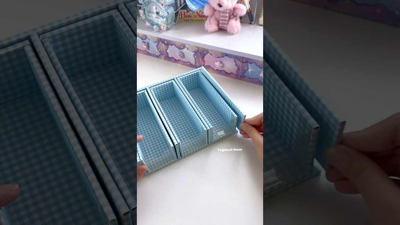 DIY 3 drawer transparent cabinet #diy #craft #shorts #shortvideo
