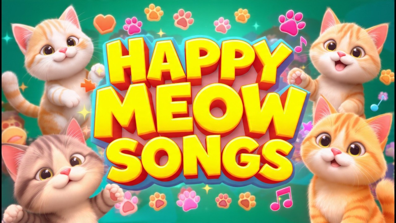 🎶 Happy Cat Adventures | Nursery Songs for Children | Meow Music Learning Fun 🐾
