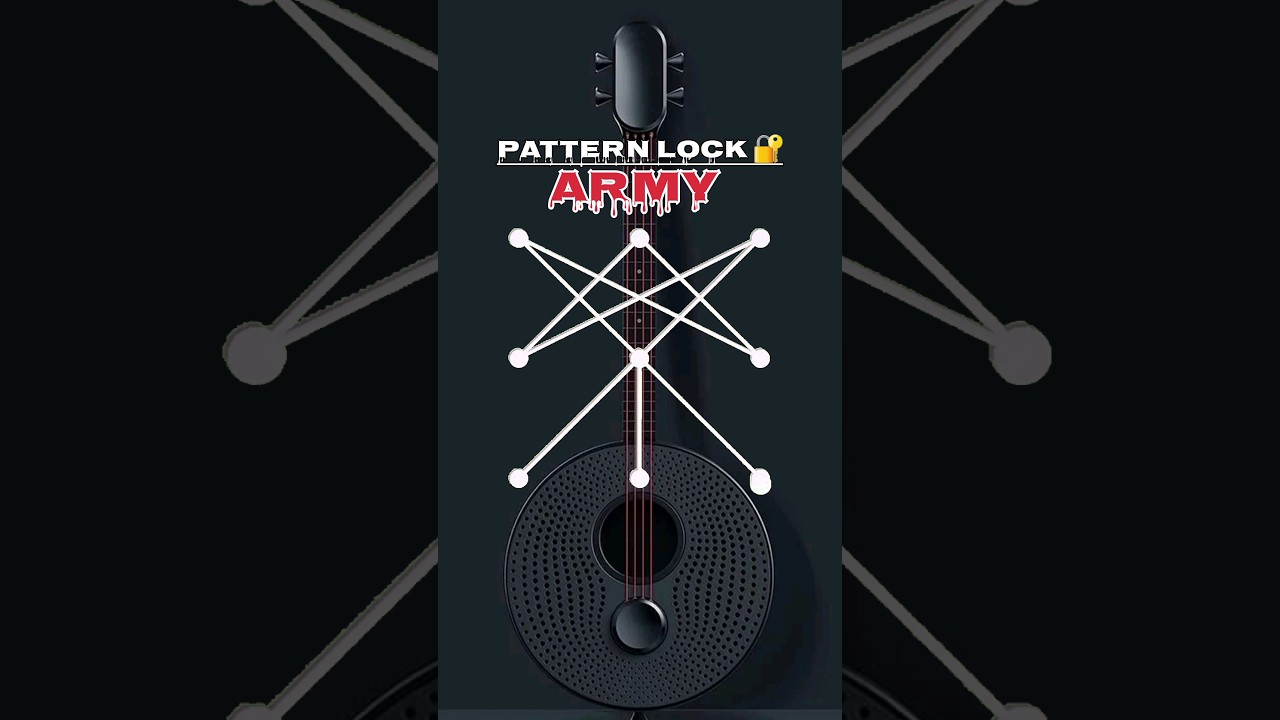 Army💫 Pattern Lock Screen 🖤❤️&zwj;🩹🖤 | #youtube #shorts #video