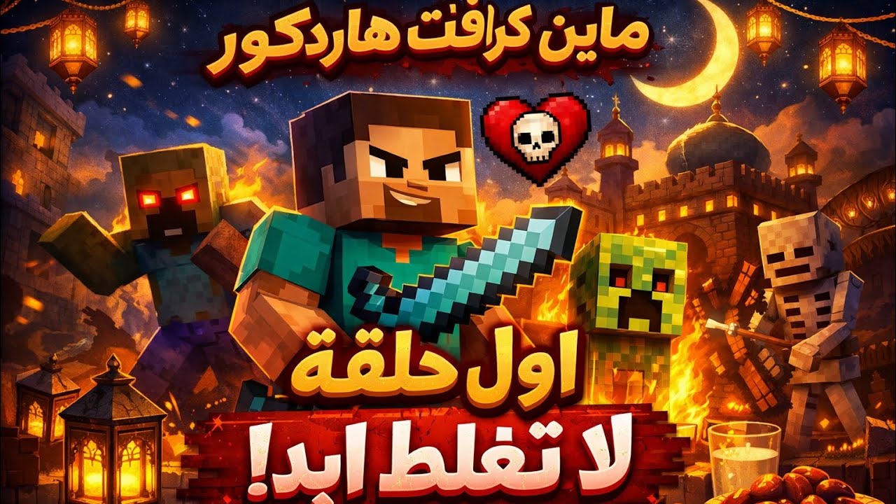 ماين كرافت هاردكور 🔥 بداية التحدي في رمضان | اول حلقه