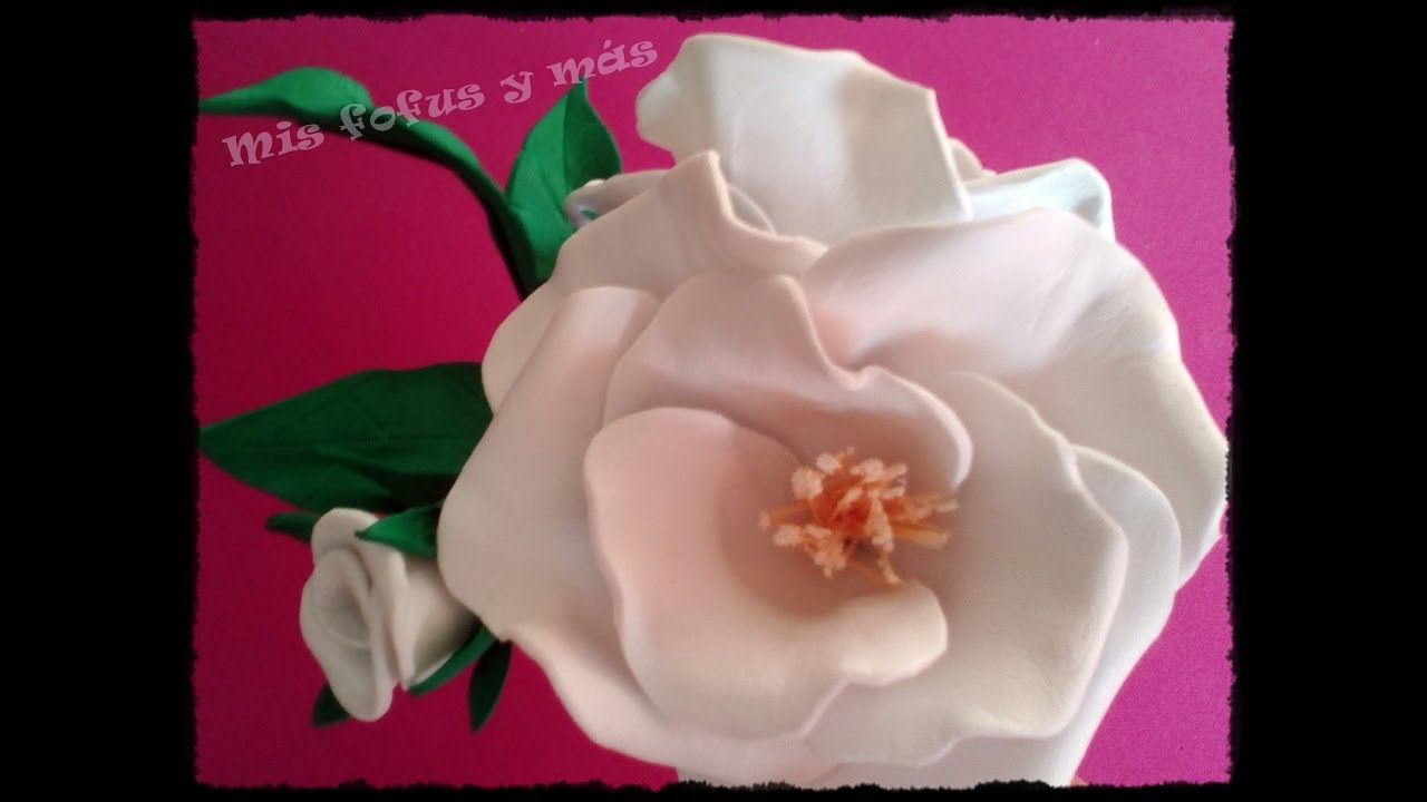 FLORES DE GOMA EVA ***ROSA SILVESTRE***