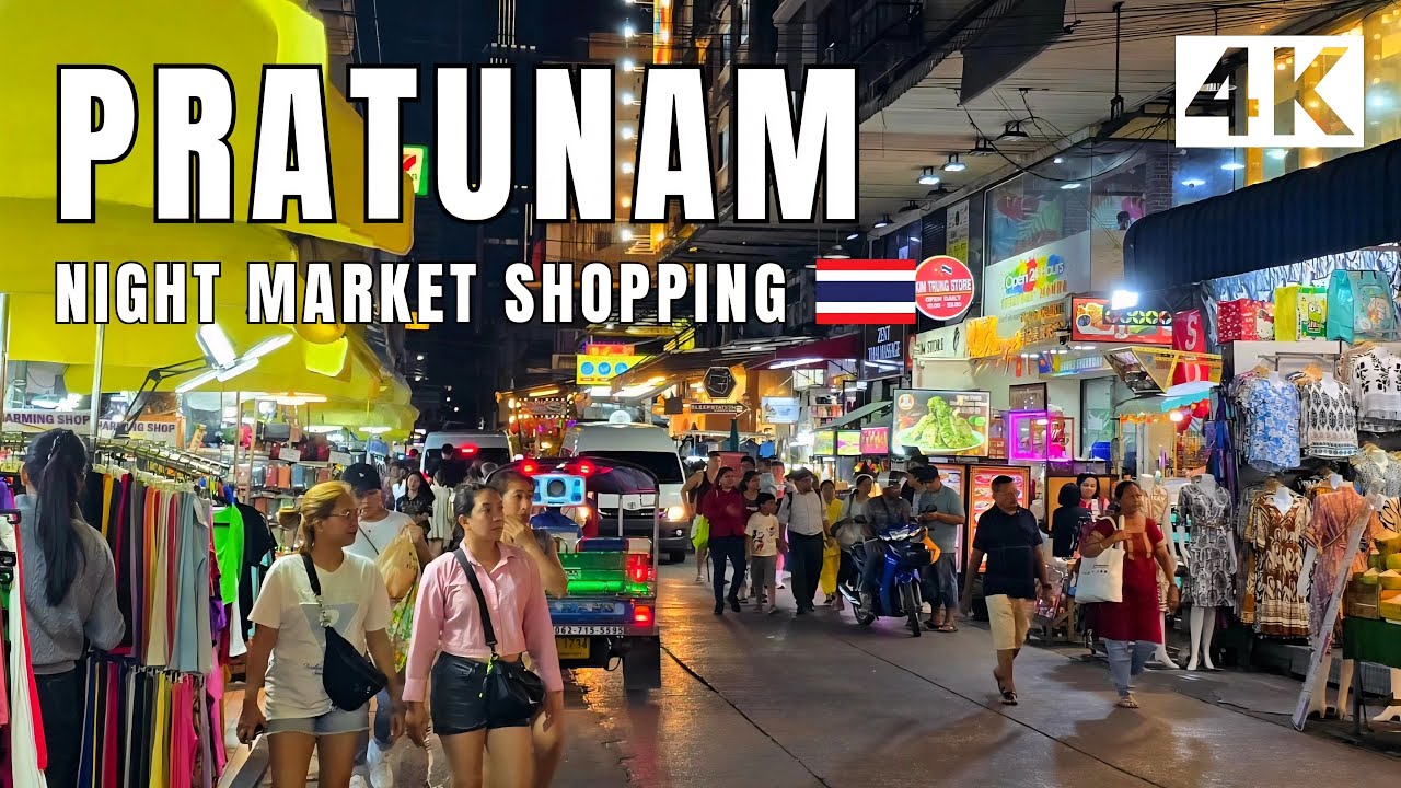 [4K] Pratunam Night Market Bangkok in 2025 🇹🇭 Walking Tour (ASMR City Sounds)