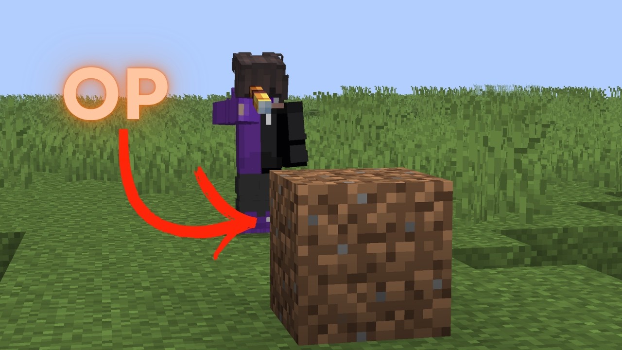 Minecraft, But Dirt Drops OP Items