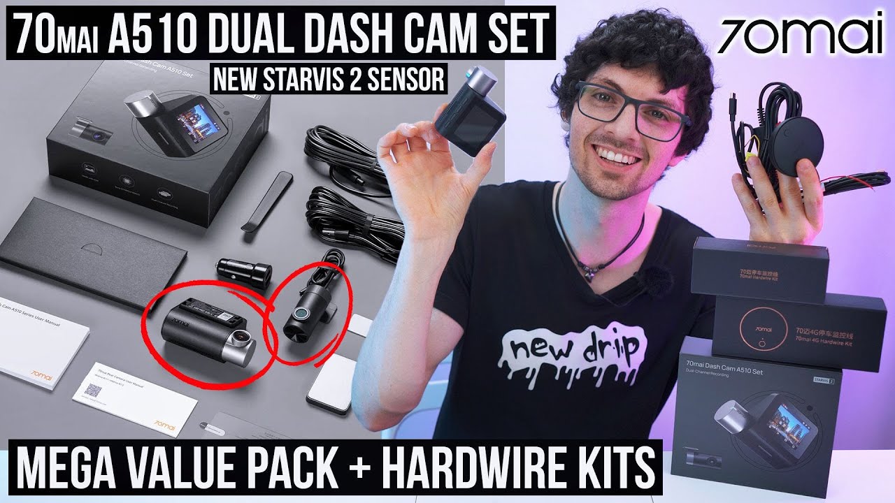 2024's Best Value Dash Cam Set! - 70mai A510 Dash Cam (Dual Channel Recording, 4G & Parking Guard)