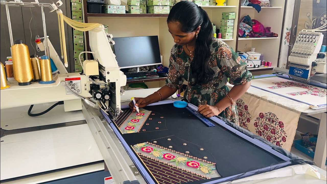 New net embroidery blouse design making