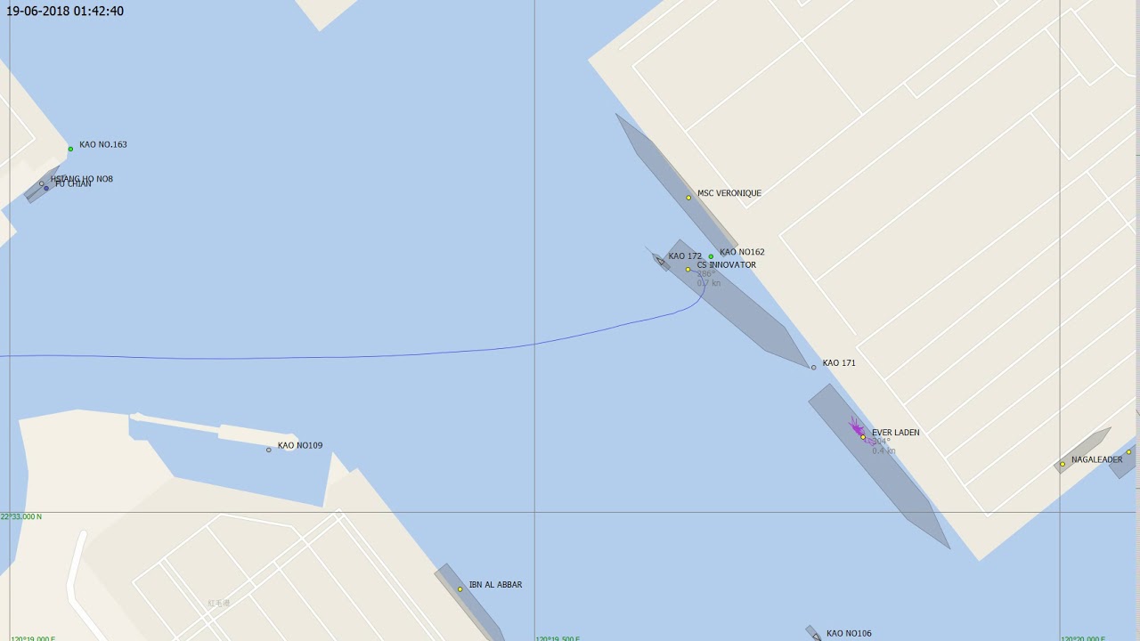 Collision between China Steel Innovator and berthed Ever Laden at Kaohsiung, Taiwan