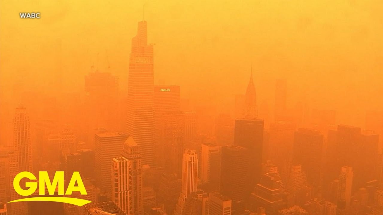 Warnings after smoke from Canadian wildfires blankets large areas of US