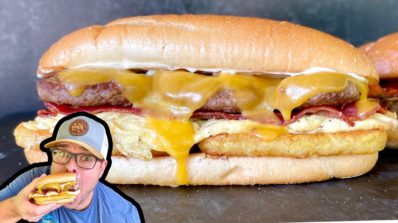 Breakfast Sub Sandwich on the Griddle