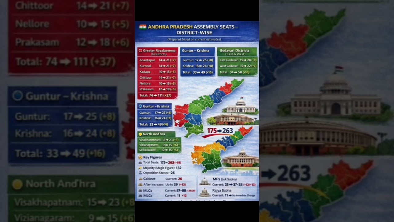 Andhra Pradesh assembly seats list  district wise based on current Affairs