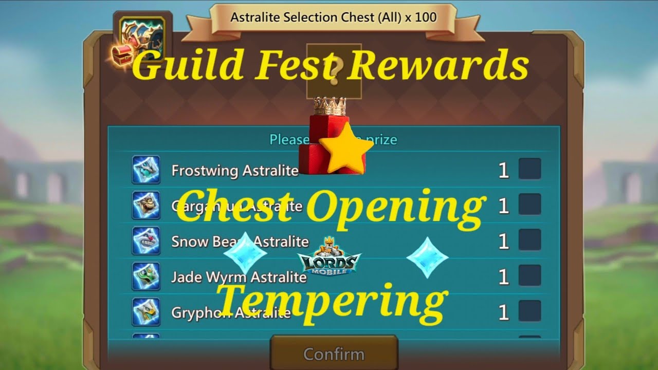 I am Back!!Lets Choose The Guildfest Rewards,Open Some chests(Lightweaver) And Gamble some Astralite