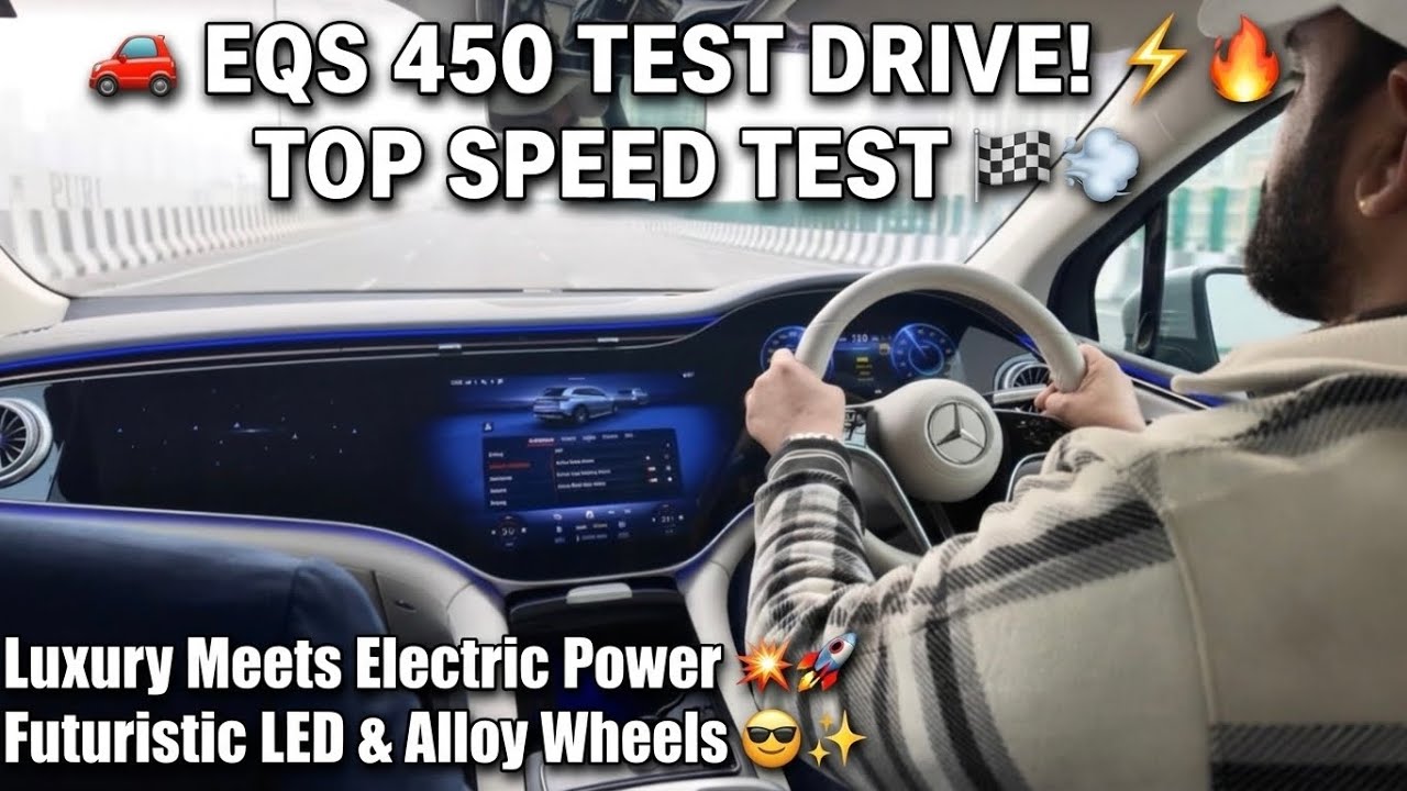 🚗💨 EQS 450 Test Drive! ⚡ Luxury Meets Electric Power 🌟🔥 #Mercedes #EQS450 #EVExperience”