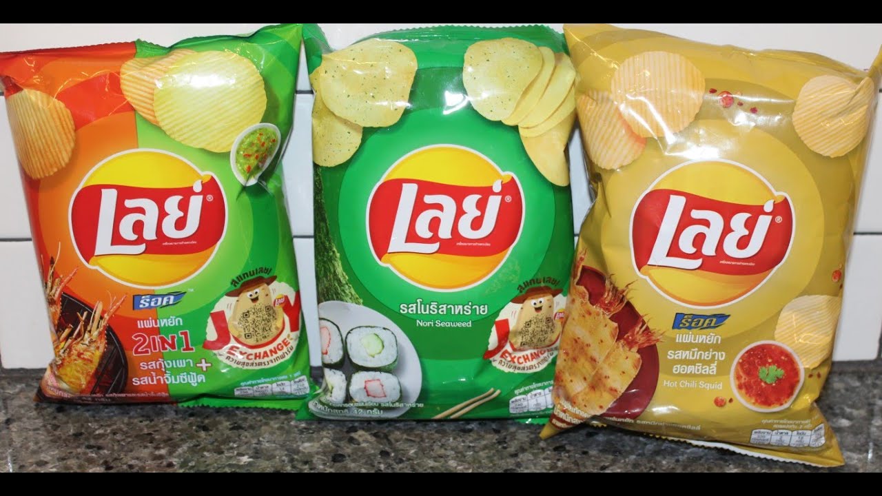 Lay’s Potato Chips: Grilled Prawn & Seafood Sauce, Nori Seaweed and Hot Chili Squid Review