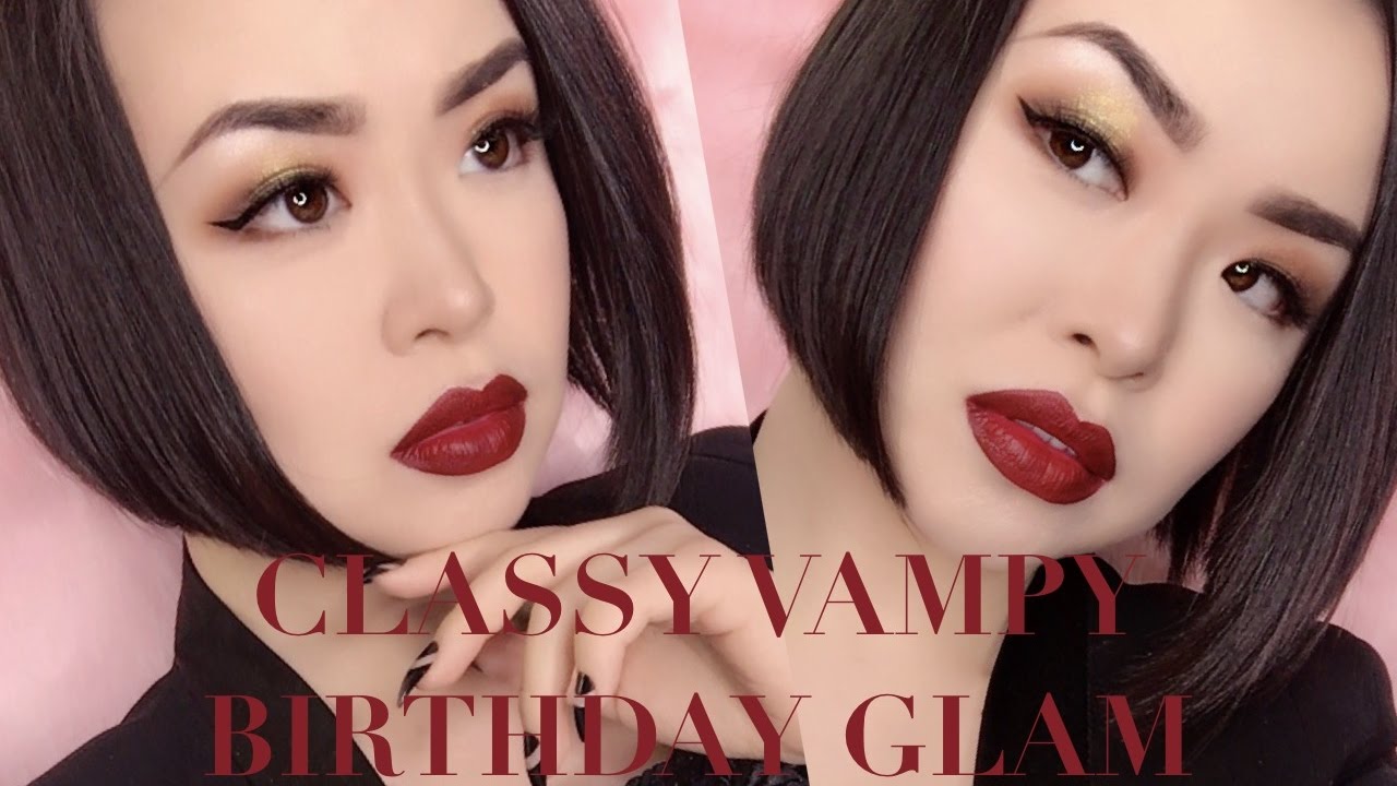 CLASSY VAMPY BIRTHDAY GLAM | 海外コスメ 外国人風 パーティールック