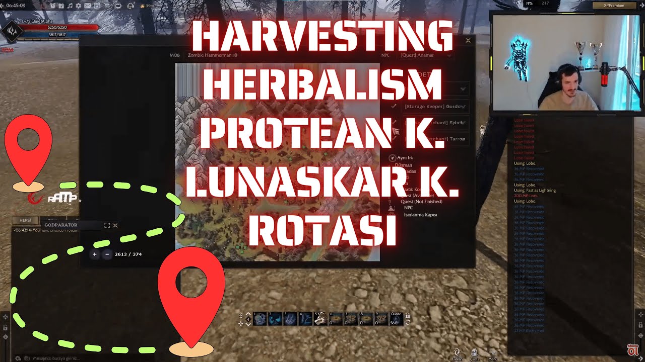 HARVESTING HERBALISM PROTEAN-LUNASKAR KINGDOM ROTASI ! #riseonline COOKING-ALCHEMY
