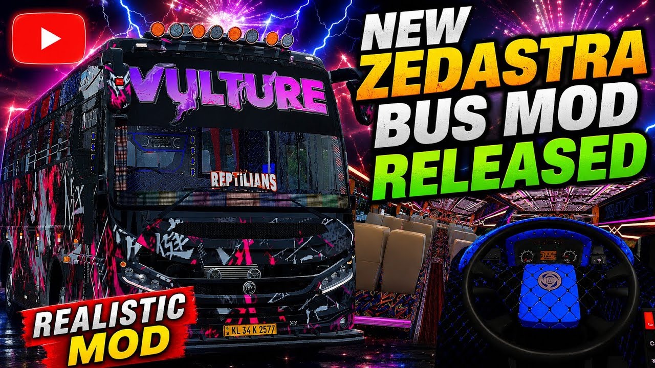 New ZEDASTRA Bus Mod Released For Bus Simulator Indonesia lKerala Mods l #keralatouristbus #busmod 