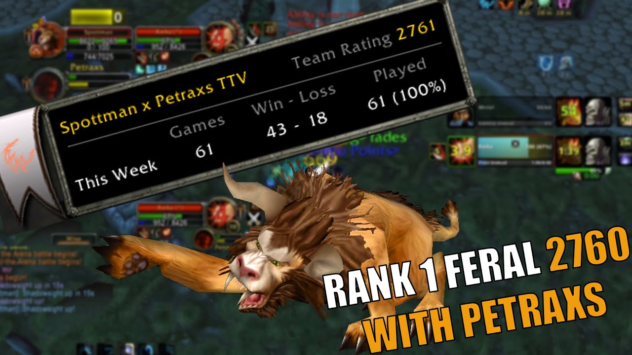 Spottman - Rank 1 Feral | Classic TBC arena PvP - Best of Twitch #5