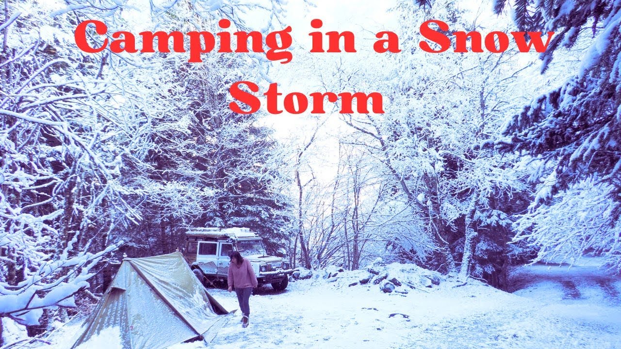 Camping in snow storm | ASMR OVERLAND | Best snow camping videos