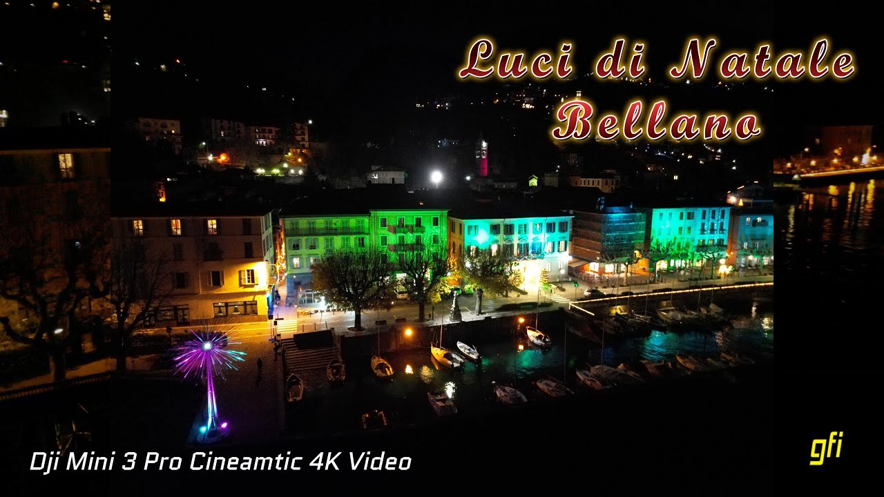 Luci di Natale a Bellano - Dji Mini 3 Pro Cinematic 4K video