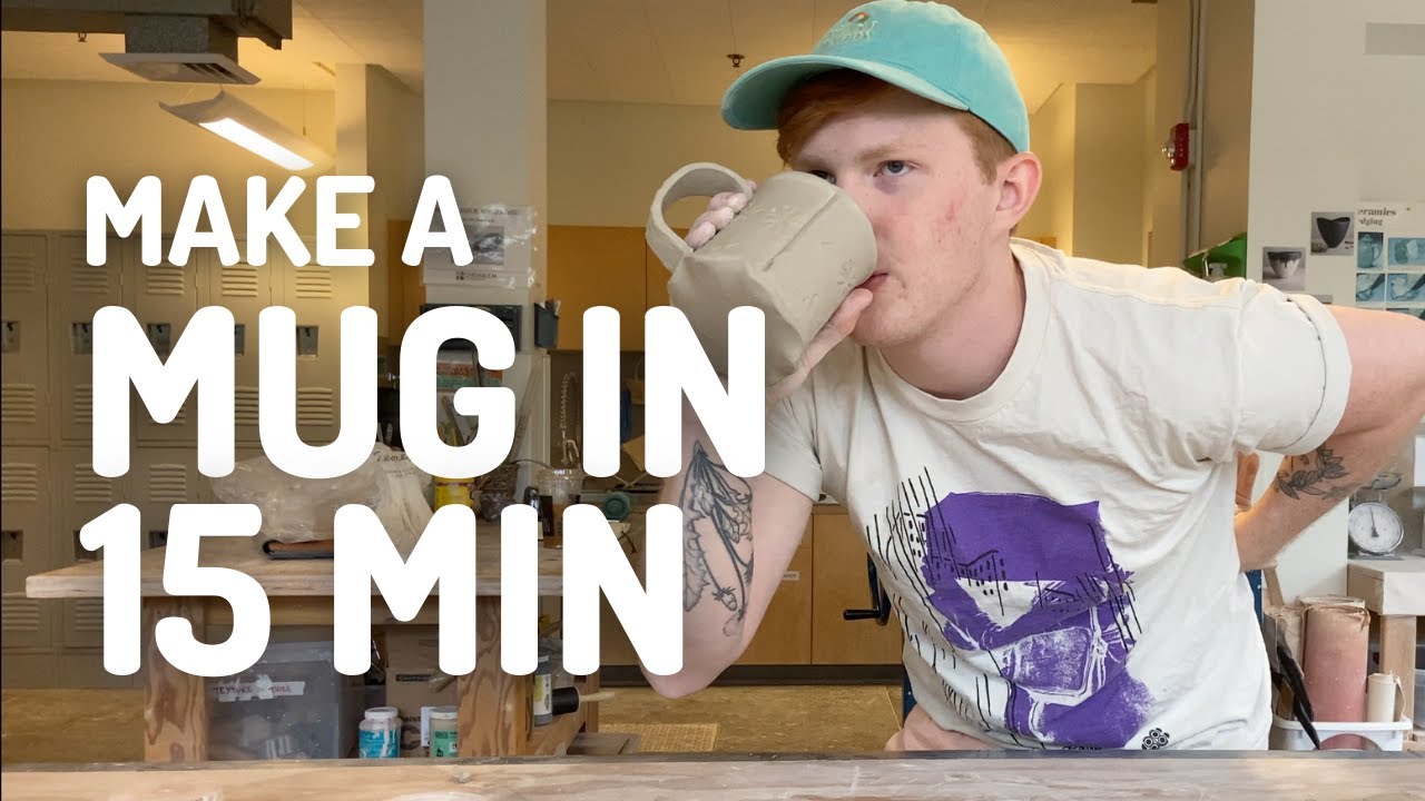 HOW TO MAKE A MUG IN 15 MINUTES | Making A Ceramic Hand Built Mug WITHOUT A WHEEL: Pottery Made Easy