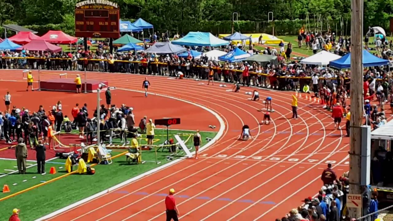 400m hurdles Champion  Sydney McLaughlin (Union Catholic) runs a sizzling  56.23 to win the NJ MOC.