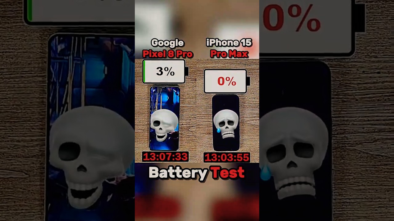 🔋GOOGLE PIXEL 8 PRO VS IPHONE 15 PRO MAX BATTERY 🪫 TEST?