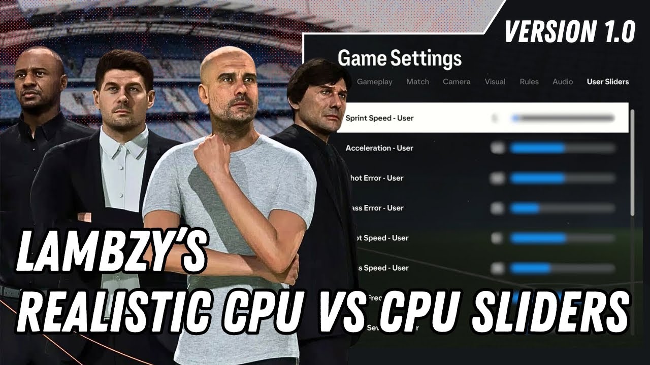 Most REALISTIC CPU vs CPU Sliders! | TACTICAL VIEW | PLAYER CAREER | EA FC 24 | Version 1.0