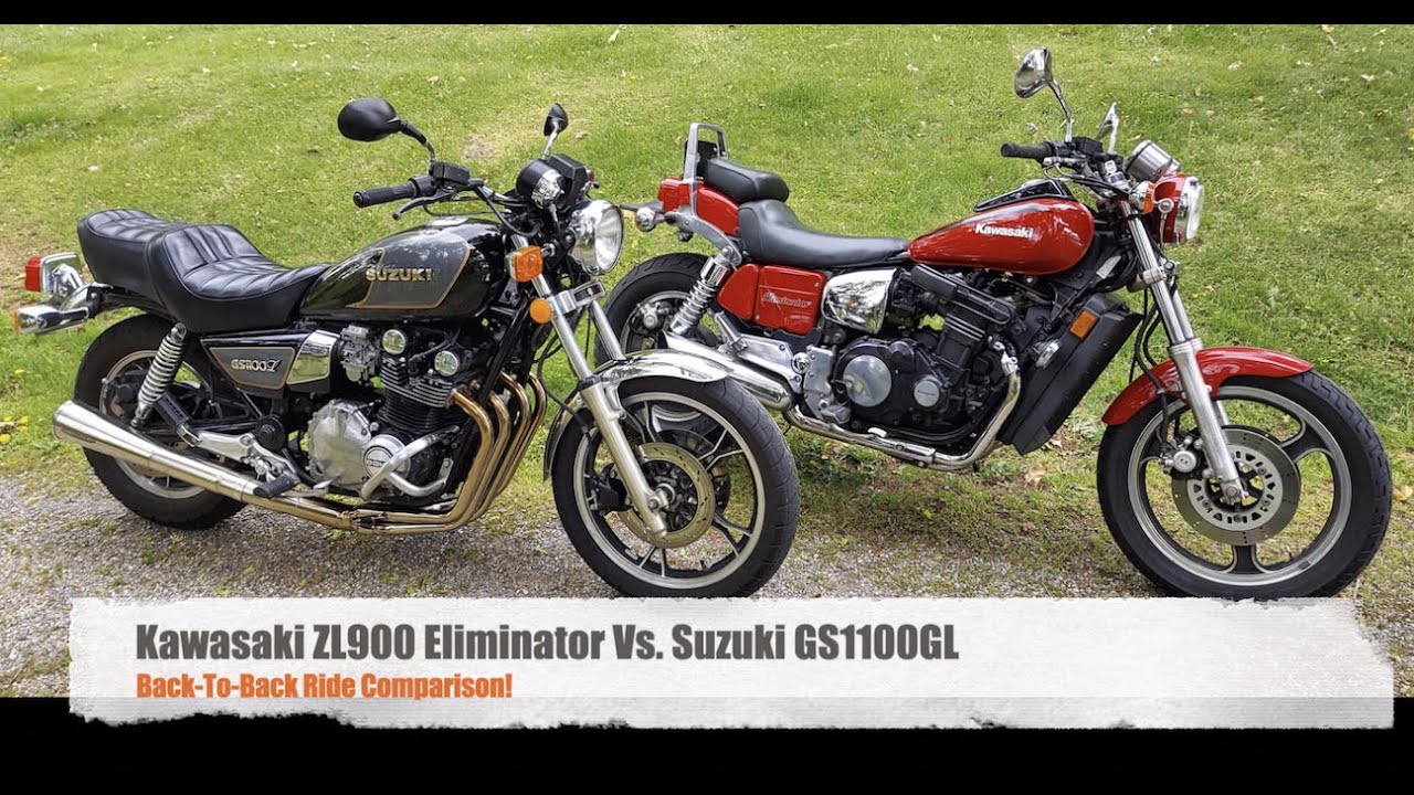 Kawasaki Eliminator 900 Vs Suzuki GS1100L - Sound, Acceleration, Showdown!