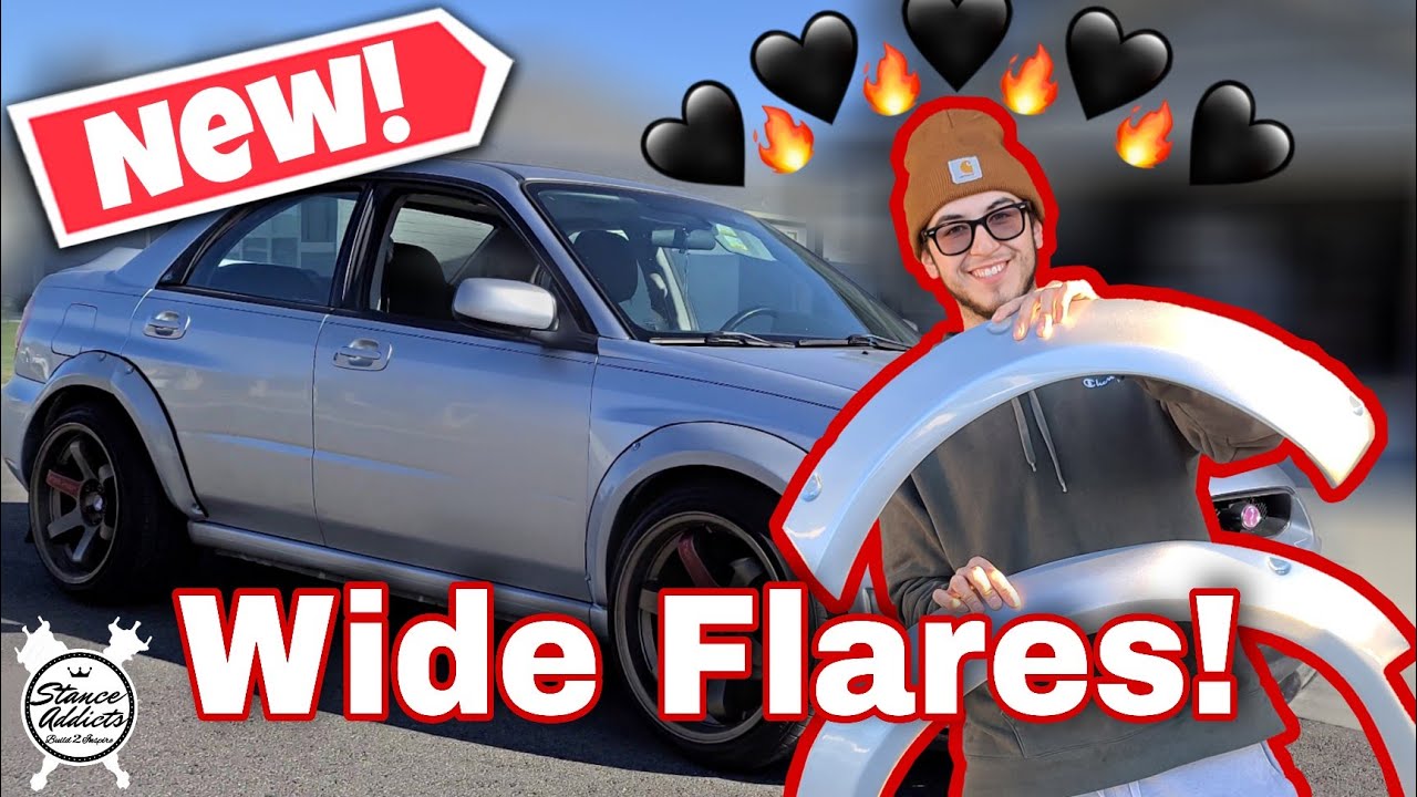 Installing wide fender flares on the Subaru