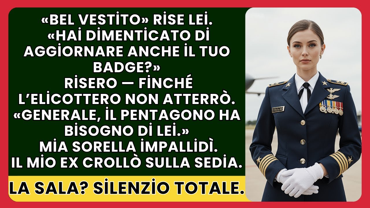 Mi derisero alla rimpatriata — finché l’elicottero atterrò: “Generale, abbiamo bisogno di lei.”