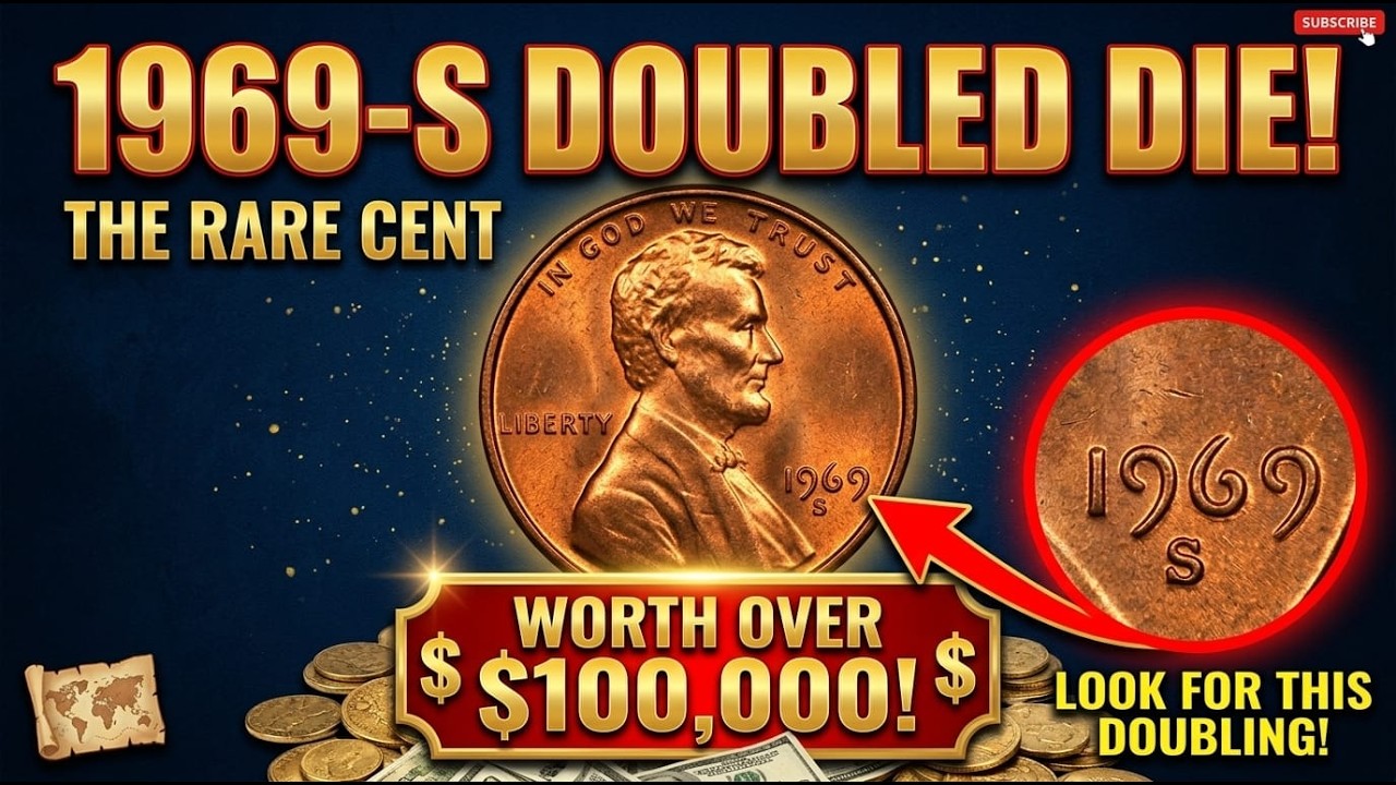 1969-S Doubled Die Penny: The Rare Lincoln Cent Worth Over $100,000 #rarecoins #coin #uscoins #money