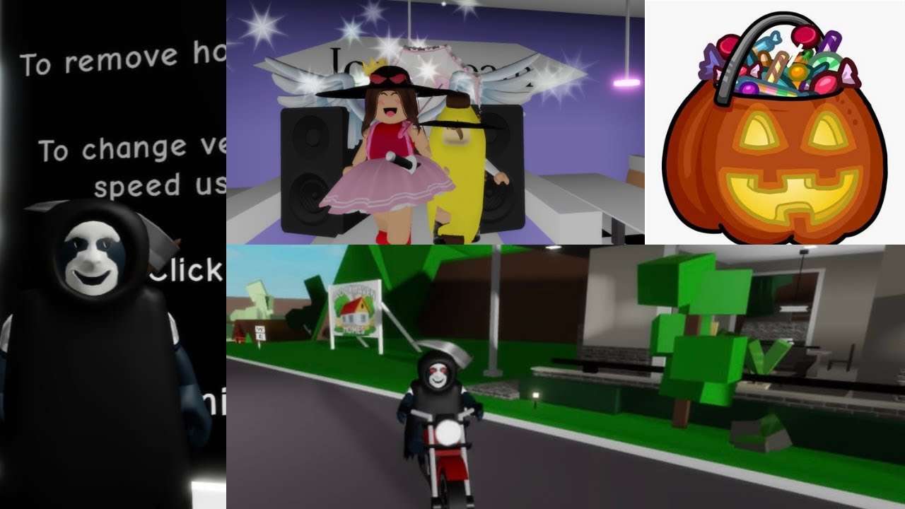 Trick or treating gone wrong scary grim reaper chased us on BROOKHAVEN RP