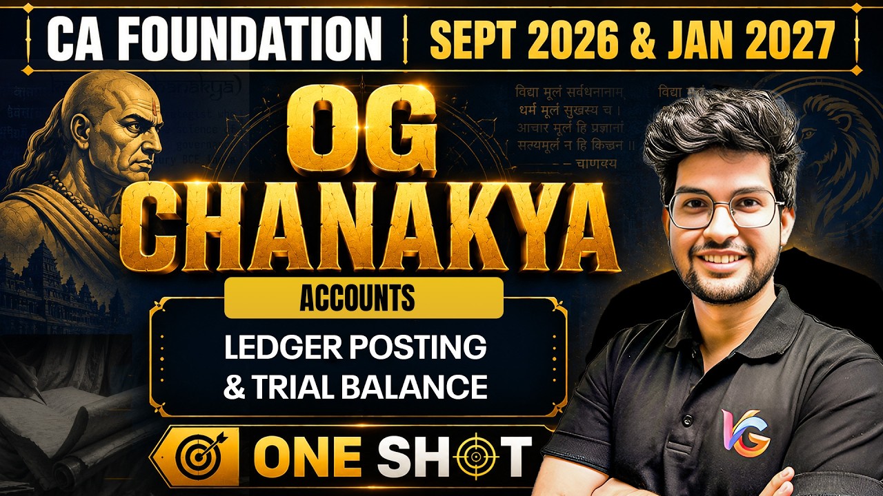 Ledger Posting & Trial Balance | Accounts One Shot | CA Foundation May/Sep 2026 | CA Rishabh Rohra