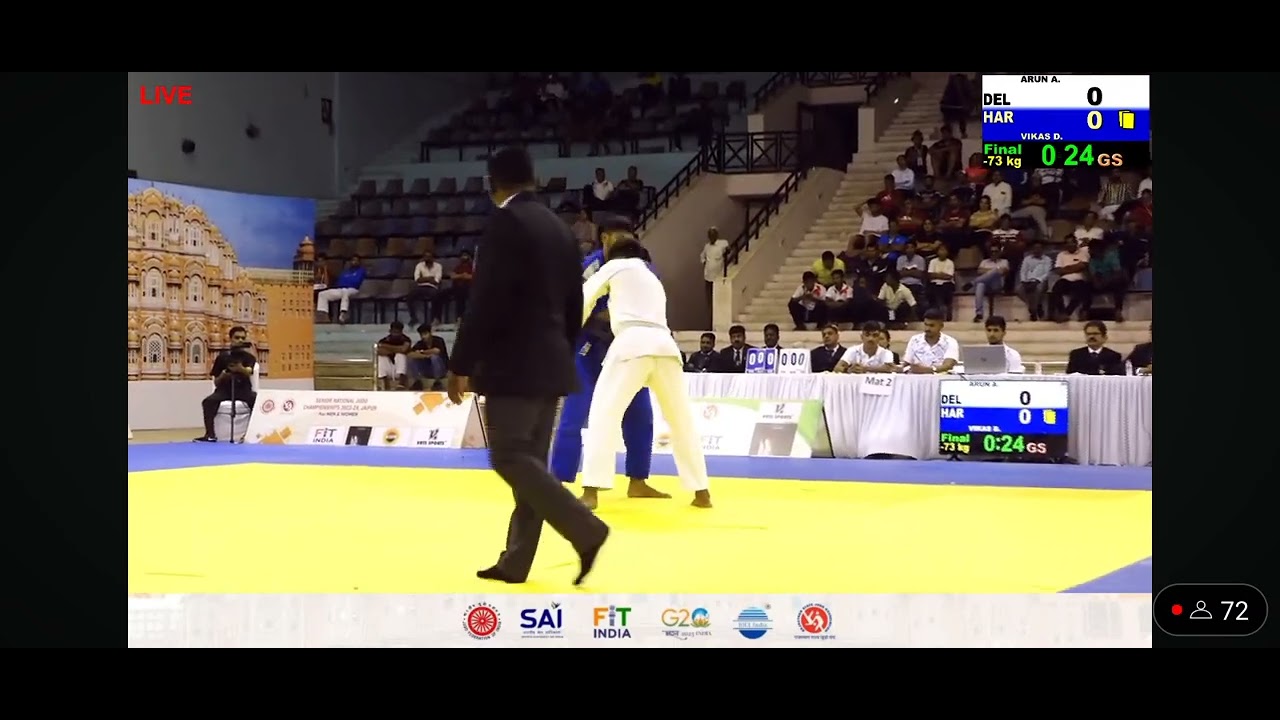 FINAL -73KG VIKAS(HAR)VS ARUN(DEL)#judo #trending#youtubeshorts#fitnessmotivation #trendingshorts