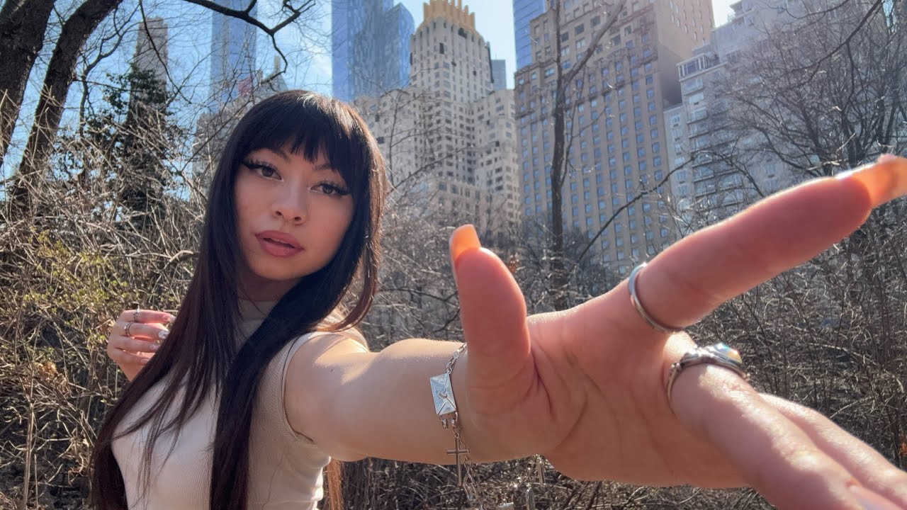 ASMR in Central Park | Hand Movements, Camera Tapping, Mouth Sounds