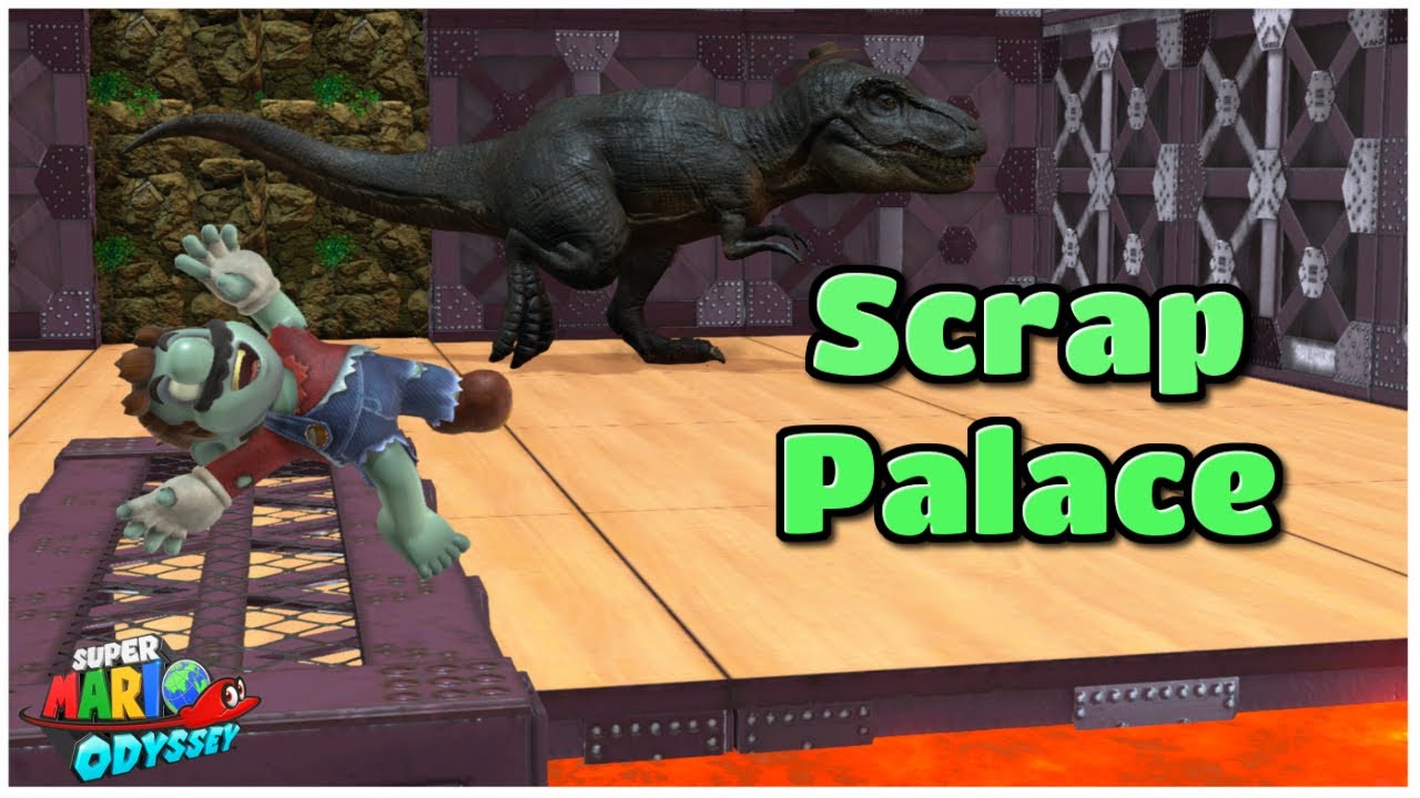 A SKATE PARK Themed Level (Scrap Palace) in Super Mario Odyssey