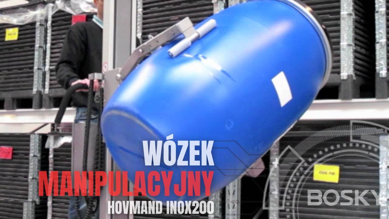 Hovmand I200 w&oacute;zek manipulacyjny do beczek, pojemnik&oacute;w i rolek