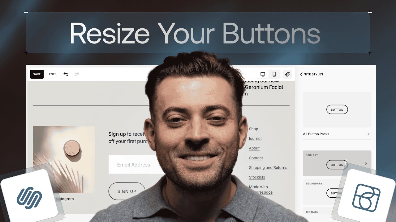 How to Resize Buttons on Squarespace